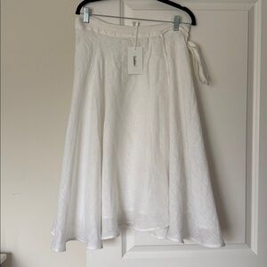 Vitamin A Lana Wrap Skirt - White, Linen